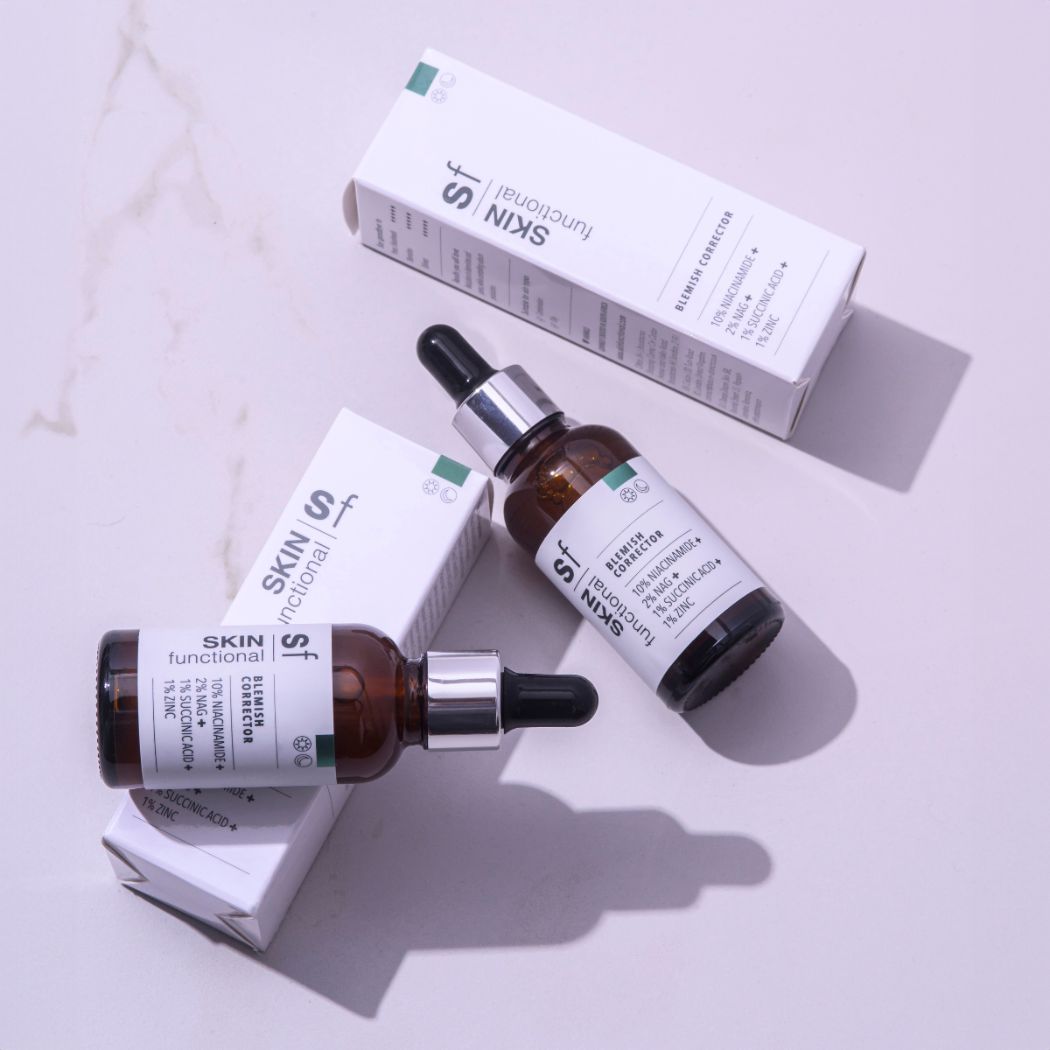 10% Niacinamide + 2% NAG +1% Succinic Acid + 1% ZincBlemish Corrector 10% Niacinamide + 2% NAG +1% Succinic Acid + 1% ZincBlemish Corrector